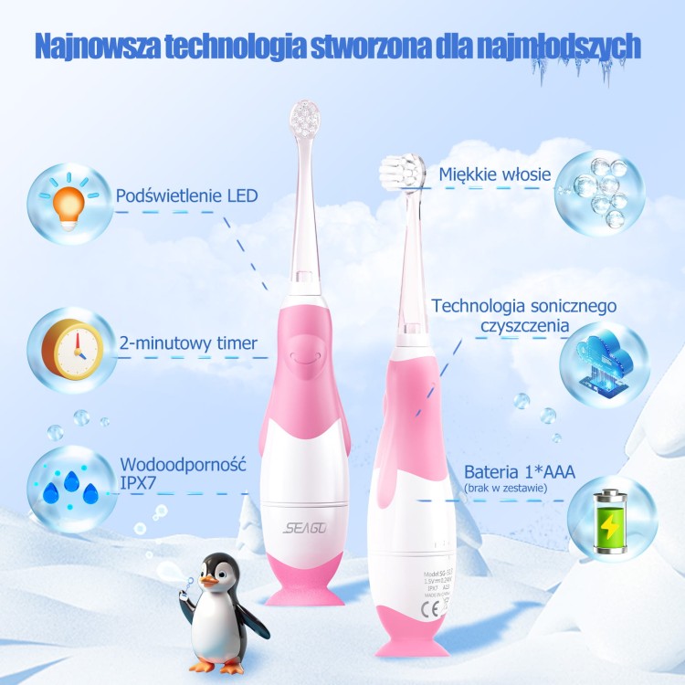 Kolorowa szczoteczka dla dzieci